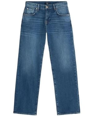 7 For All Mankind Straight Jeans - Bleu