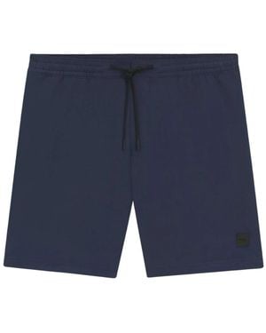 BOSS Performance Logo Badge Badeshorts - Blau