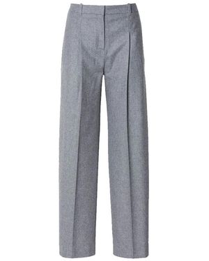 HUGO Melierter Wollhose Mit Falten - Grau