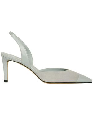 Kiton Elegante slingback pumps - Mettallic