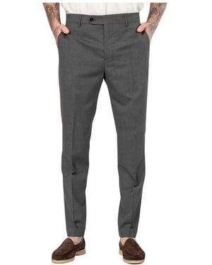 Berwich Broeken ,Grijs ,Wol Gekreukte Broek