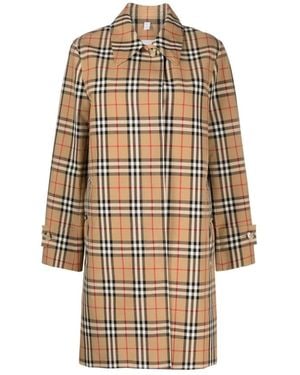 Burberry Single-Breasted Coats - Natural