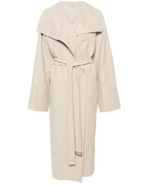 TOTEME Belted Coats - Naturel