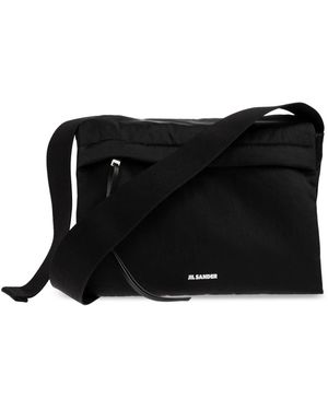 Jil Sander Schultertasche Mit Logo - Schwarz