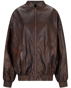 Magda Butrym Leather Jackets - Marron