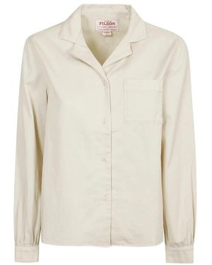 Filson Overhemden ,Wit ,Katoen Long Sleeve Twill Camp Shirt
