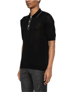 Tagliatore Textured Polo - Zwart