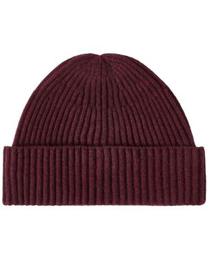 Brunello Cucinelli Kaschmir English Rib Double Knit Mütze - Rot