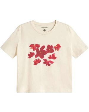 Thinking Mu Tops ,Hennep Wts 00526 Hemp T-Shirt - Roze