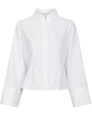 Neo Noir Overhemden ,Wit ,Katoen Rosa Oxford Shirt