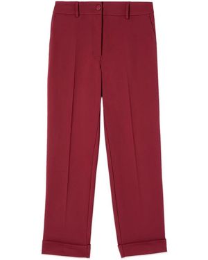 Oltre Cropped Hosen Aus Crêpe-Stoff - Rot