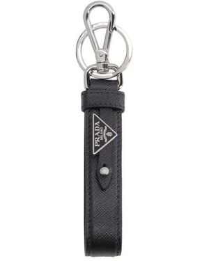 Prada Schwarze Schlüsselhalter Stilvolles Accessoire