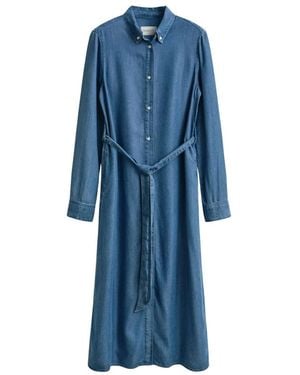 GANT Chambray Hemdblusenkleid - Blau