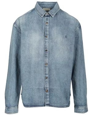 Saint Laurent Denim Shirts - Blue