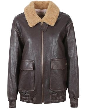 Valentino Garavani Leather Jackets - Grey