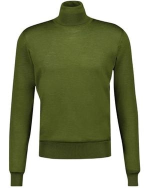 Saint Laurent Truien & Vesten ,Groen ,Wol Turtleneck Trui