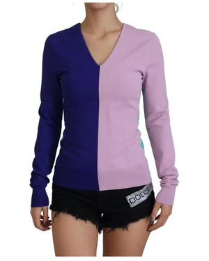 Dolce & Gabbana V-Neck Knitwear - Viola