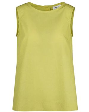 Ottod'Ame Tops ,Groen ,Katoen Top Met Knoopsluiting Achter