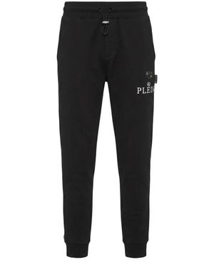 Philipp Plein Broeken ,Zwart ,Katoen Joggingbroek Plein R