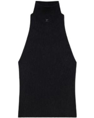 Courreges Sleeveless Tops - Black