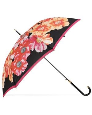 Moschino Accessoires ,Veelkleurig ,Polyester Bloemenprint Paraplu - Rood