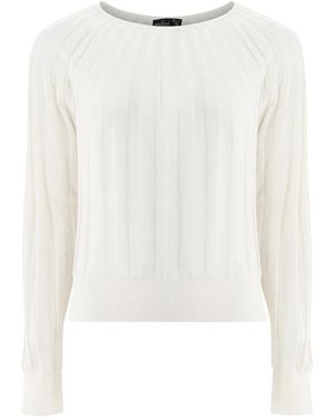 Van Laack Saryn Rondehals Knit - Wit
