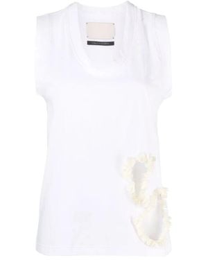 Calcaterra Sleeveless Tops - White