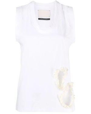 Calcaterra Mouwloze Top - Wit