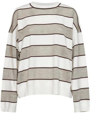 Brunello Cucinelli Round-Neck Knitwear - Gris