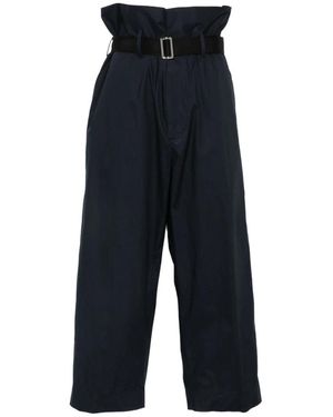 Plan C Broeken ,Blauw ,Katoen Belted Broeken