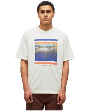 Heron Preston Tops ,Wit ,Katoen Kleurrijke Grafische Print Tee