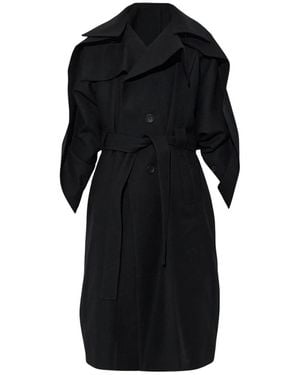 Issey Miyake Belted Coats - Negro