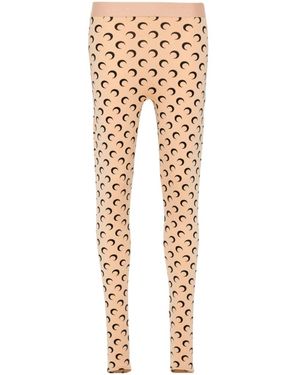 Marine Serre Broeken ,Tweed Moon Leggings - Naturel