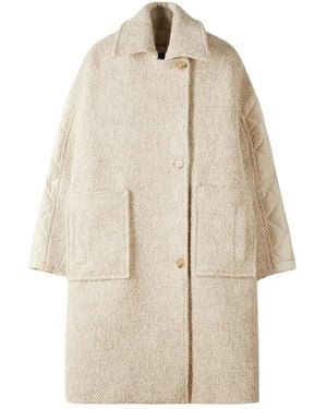Patrizia Pepe Single-Breasted Coats - Neutro