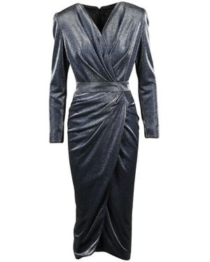 Rhea Costa Wrap Dresses - Blue