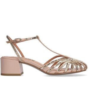 Bibi Lou Sandal Mit Niedrigem Absatz - Natur