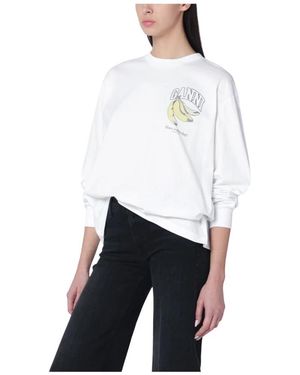 Ganni Long Sleeve Tops - Blanco