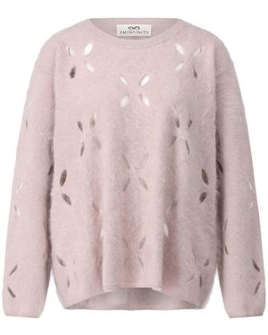 SMINFINITY Kaschmir-pullover mit gestrickten löchern - Lila