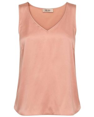 Mos Mosh Mmastrid V-Neck Silk Tank Top - Roze