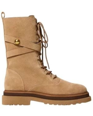 Twinset Lace-Up Boots - Brown