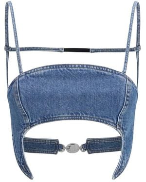 Marine Serre Sleeveless Tops - Blue