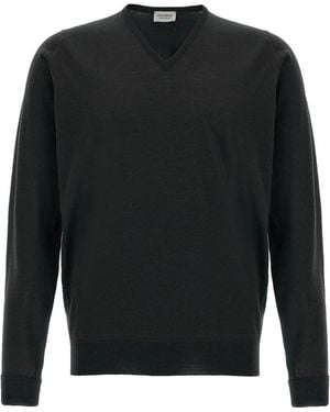 John Smedley V-Neck Knitwear - Black