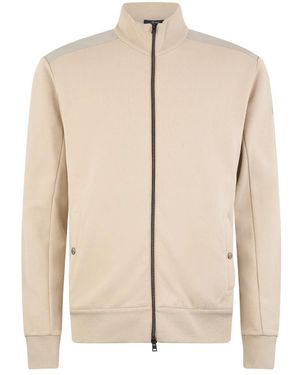 Herno Hoodies & Sweatvesten ,Katoen Lichtgewicht Hoodie Met Ritssluiting - Naturel