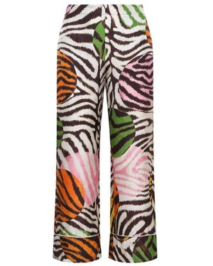 Maliparmi Broeken ,Veelkleurig ,Polyester Wijde Broek - Rood