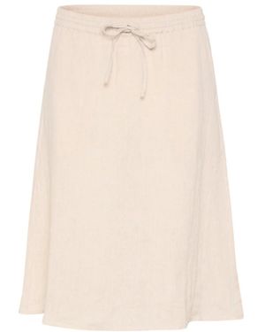 Cream Midi Skirts - Natural
