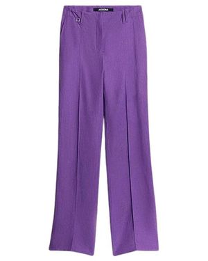 Jacquemus Broeken ,Paars ,Linnen Le Pantalon Cordao