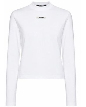 Jacquemus The Gros Grain Long-Sleeve T-Shirt - Wit