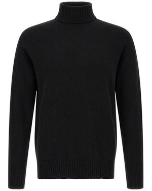 Ma'ry'ya Truien & Vesten ,Zwart ,Wol Turtleneck Knit