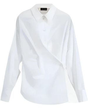 Roberto Collina Asymmetrisches Drapiertes Hemd - Weiß