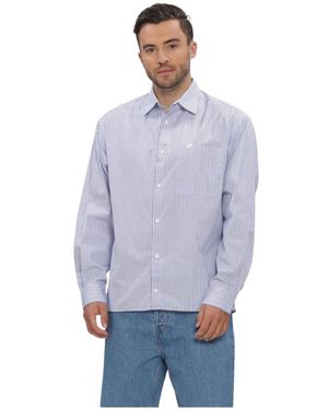Filling Pieces Exclusives Dress Shirt Striped - Blau
